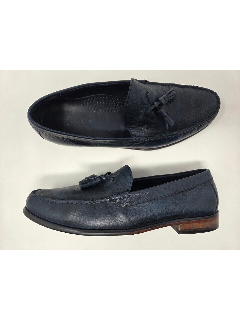 Cole Haan Men's Blue Leather Tassel Loafers Size 9.5 M